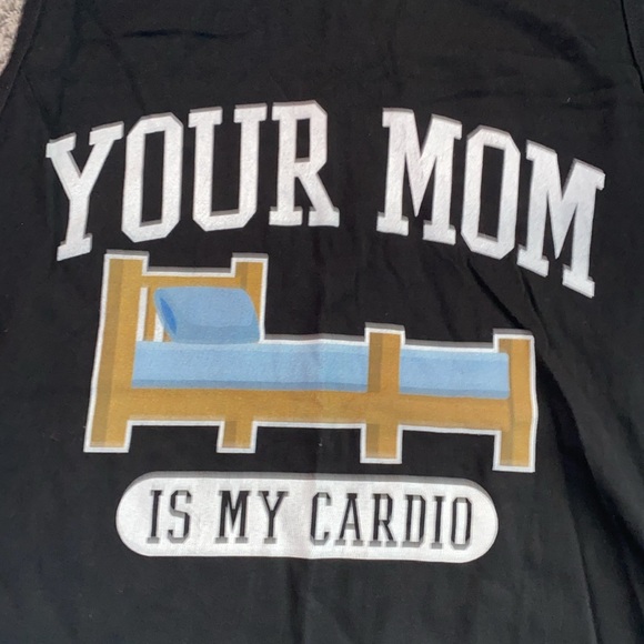 Your Mom is My Cardio Men’s tank top - Picture 4 of 8